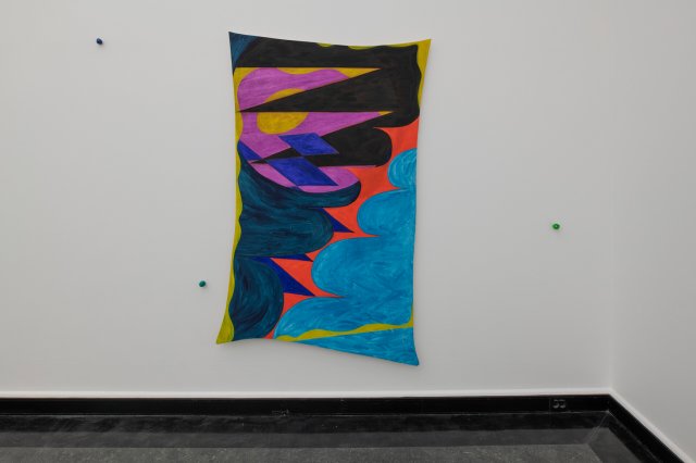 An Installation of paintings: My Body is Not Here With Me, Lone Star, Shy but Curious, Use to be red, Into the Substrate, Deep Crypt Affection, Transmission Lines and Porcelain Beads