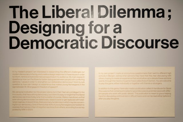 The Liberal Dilemma; Designing for a Democratic Discourse